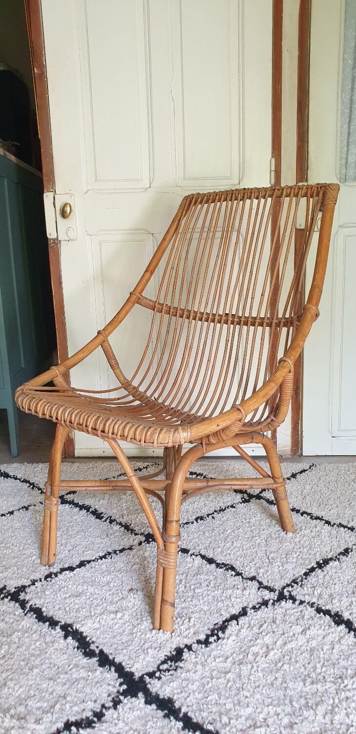 Rattan armchair
