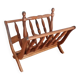 Turned wooden magazine holder