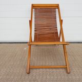 60s slatted sunbed lounger in 60s slats