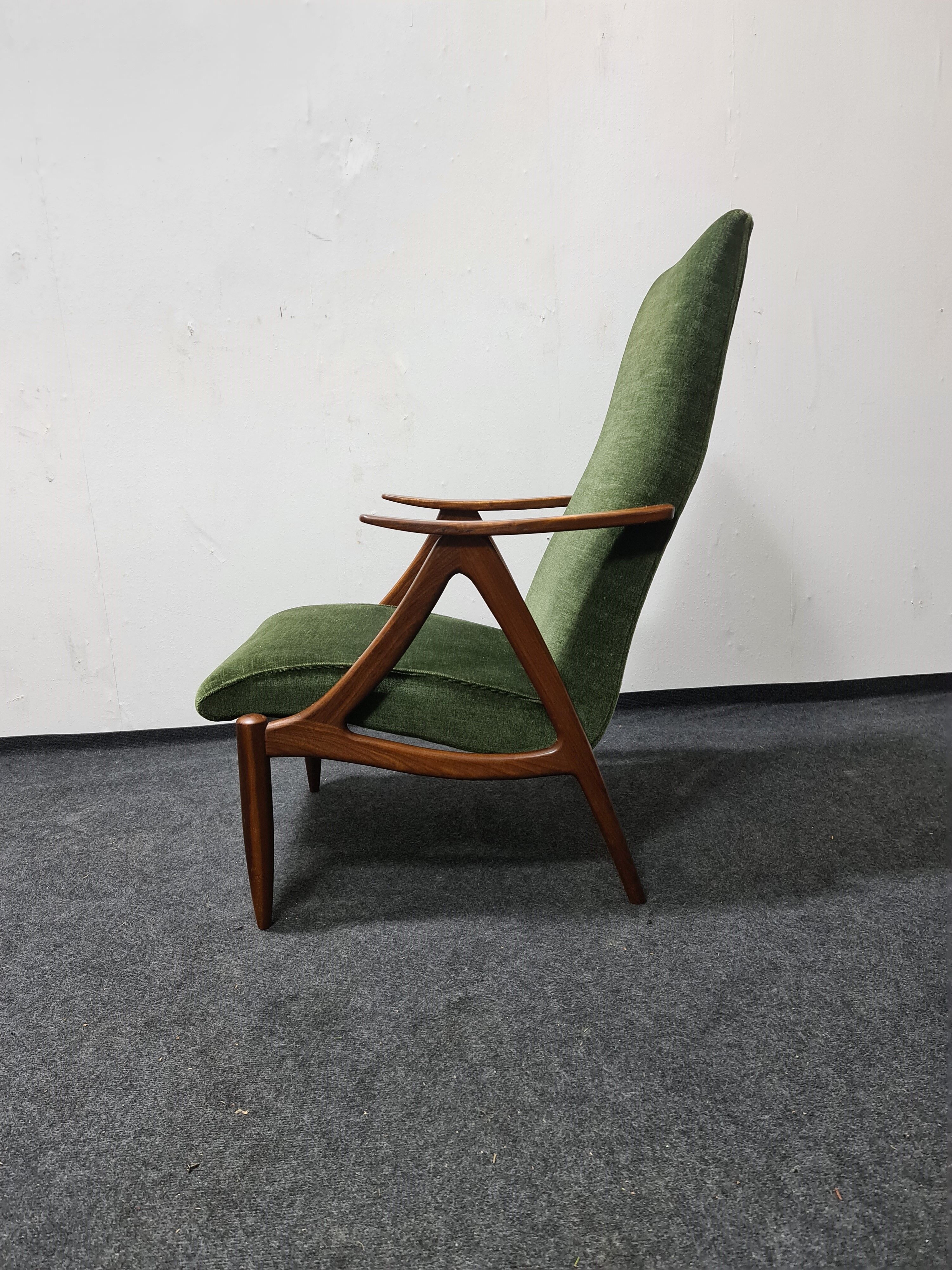 Vintage Dutch design teak armchair