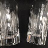 2 Christofle crystal glasses