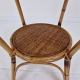 Italian Wicker and Rattan Coffee Table, 1970s