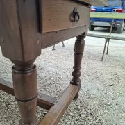 Rustic Burgundy farmhouse table from the 18th century in solid oak.