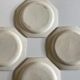 Set of 4 plates Creil and Montereau octagonal pearls Directoire 1800
