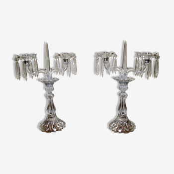 Pair of girandoles chandeliers to pendants