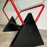 Table bureau moderniste gigante zambusi boccato X seccose Memphis 1980