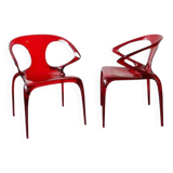 Pair of ava chairs by song wen zhong for roche bobois, 20th century.