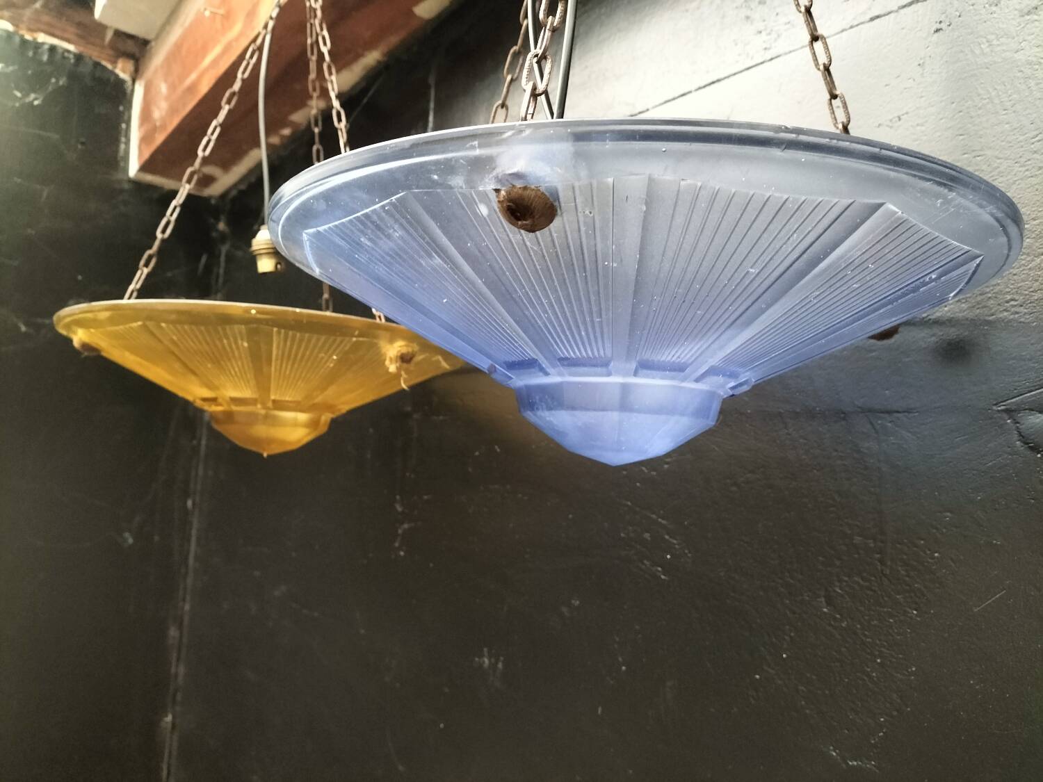 Art Deco glass suspensions