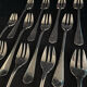 12 Christofle oyster forks silver metal Japanese model