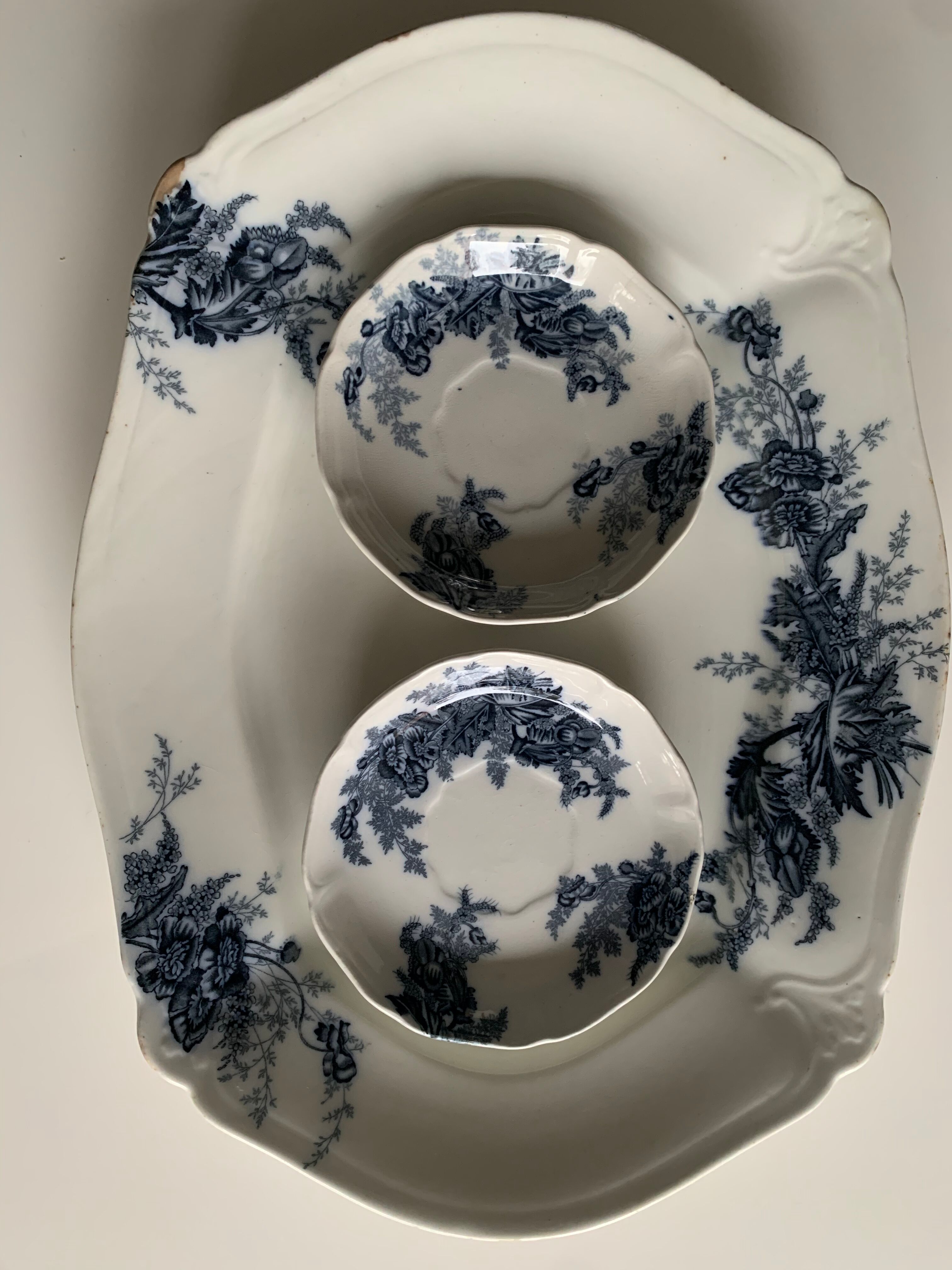 Set of two small English porcelain plates by Johnson Bros.