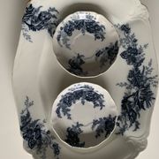 Set of two small English porcelain plates by Johnson Bros.