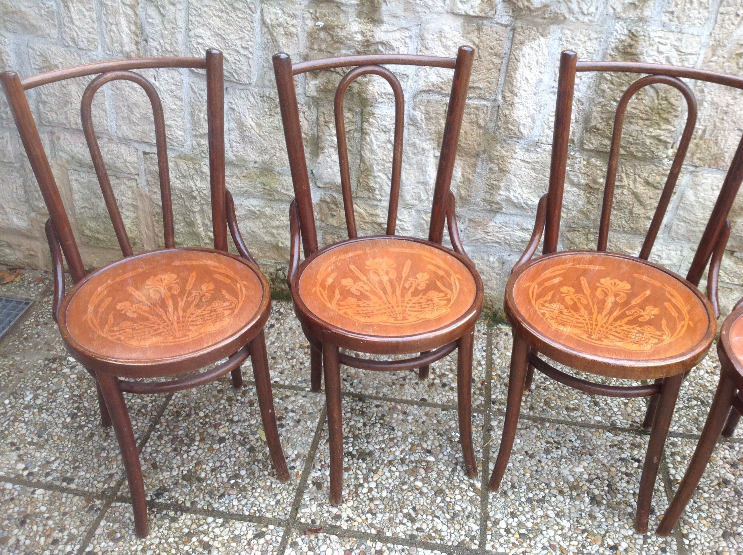 4 vintage bistro chairs
