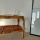 Vintage rattan coffee table from the 70s - organic lines, Riviera spirit.
