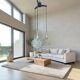 Mid Century Modern glass cascading chandelier