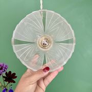 Vintage art deco frosted glass lampshade pendant light