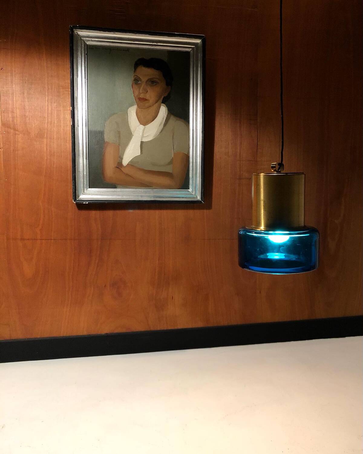 Brass and glass pendant light by Hans Agne Jakobsson 1970