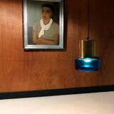 Brass and glass pendant light by Hans Agne Jakobsson 1970