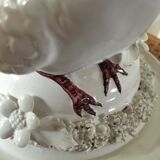 Triple white ceramic dove lamp