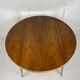 Italian round table with tapered brass leg ends, 1950s