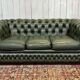 1970s leather Chesterfield three-seater sofa