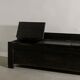 French Mid Century Black Wooden Ebonized Cabin Dining Set, 1950s