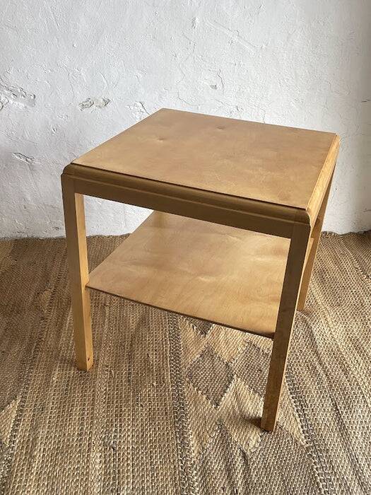 Swedish modern birch side table, late 20th century