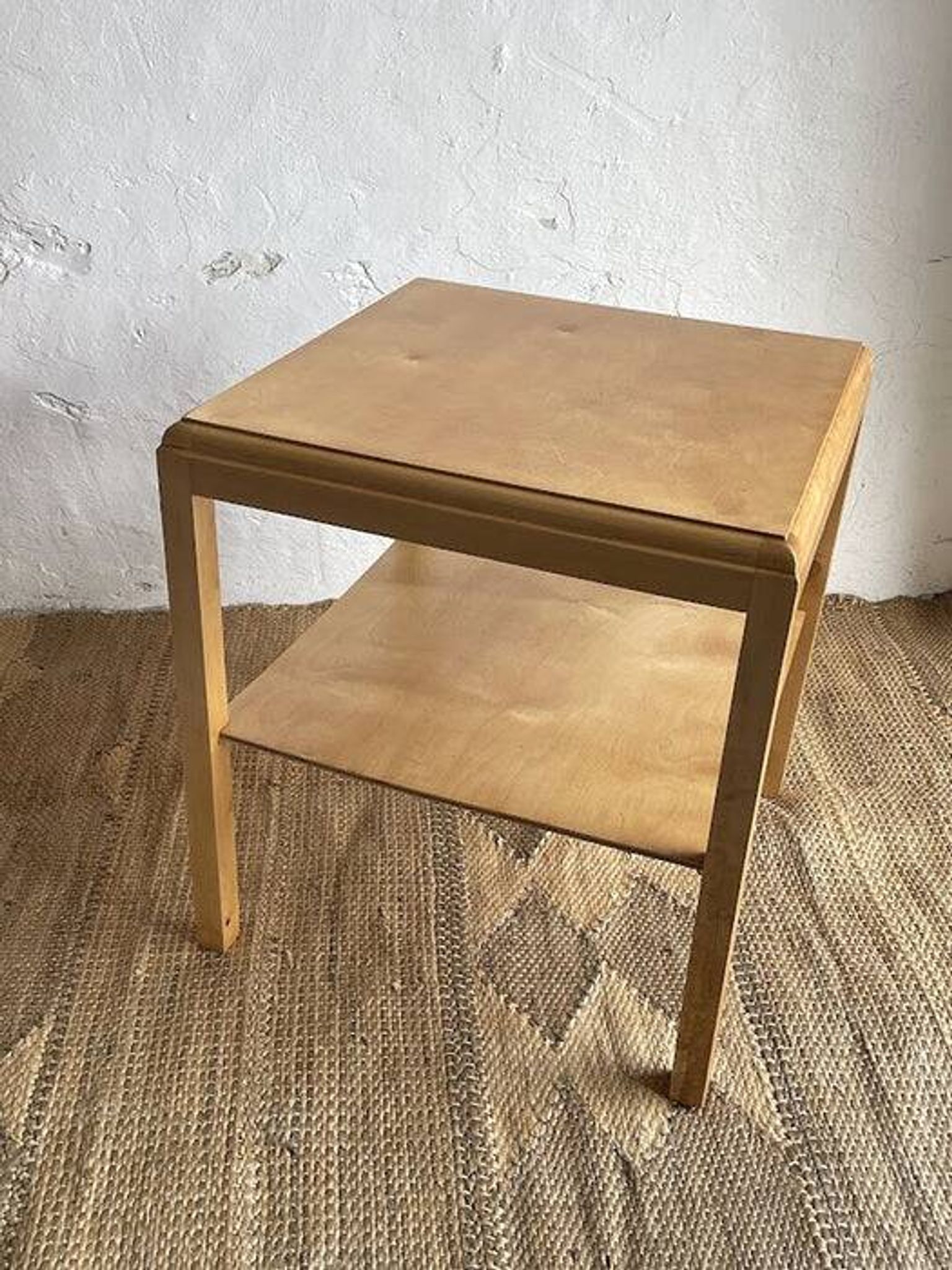 Swedish modern birch side table, late 20th century
