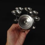 6 stainless steel ice cream cups on foot Létang Rémy stainless steel Made in France