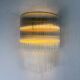 2-tier Venini tubular wall sconce, hand-blown Murano glass, Italy, 1970s