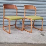 Pair of Baumann sled chairs