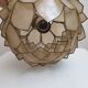 Suspension fleur de lotus en nacre et laiton