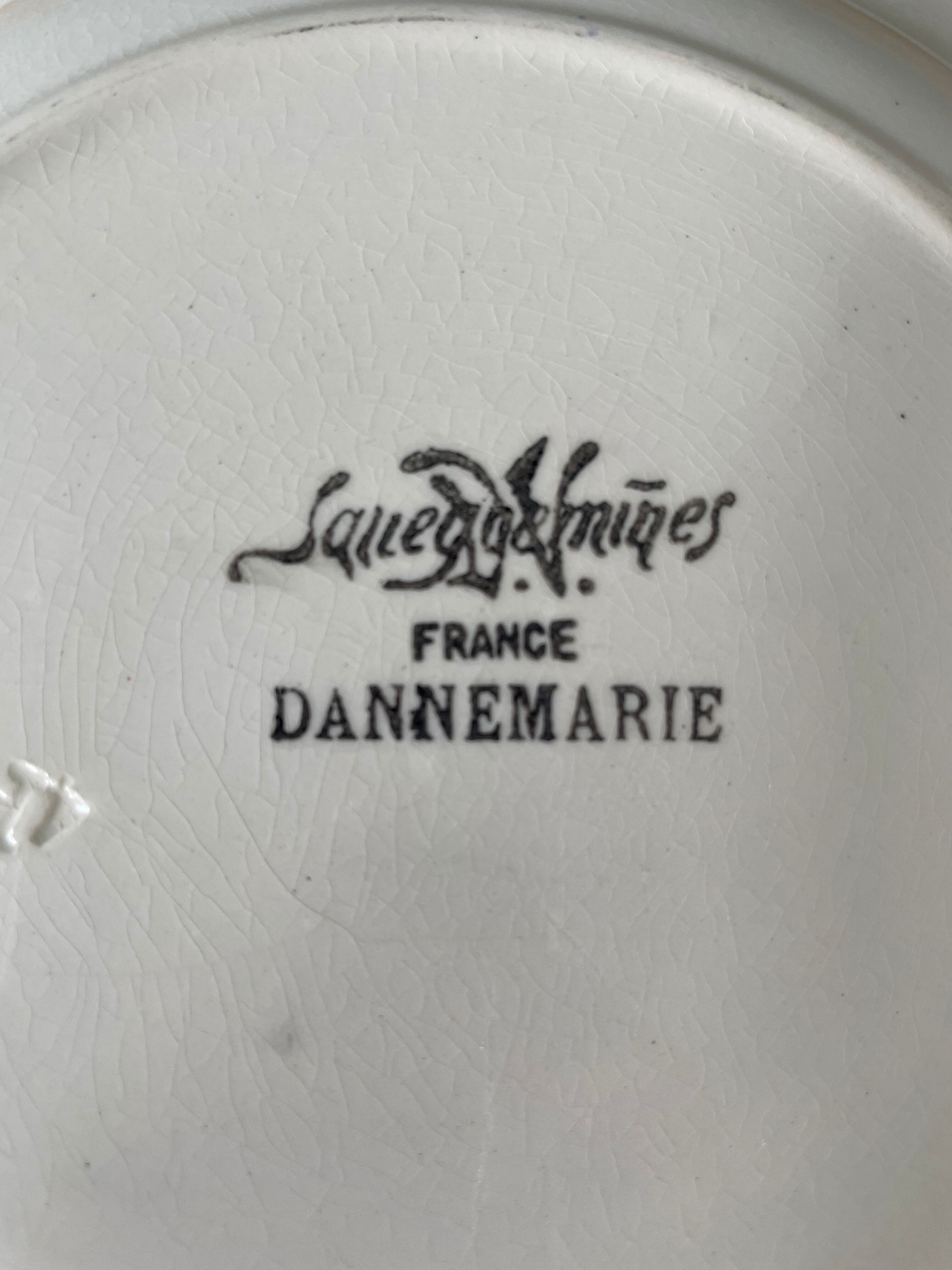 Set of 8 hollow plates model "Dannemarie" Sarreguemines