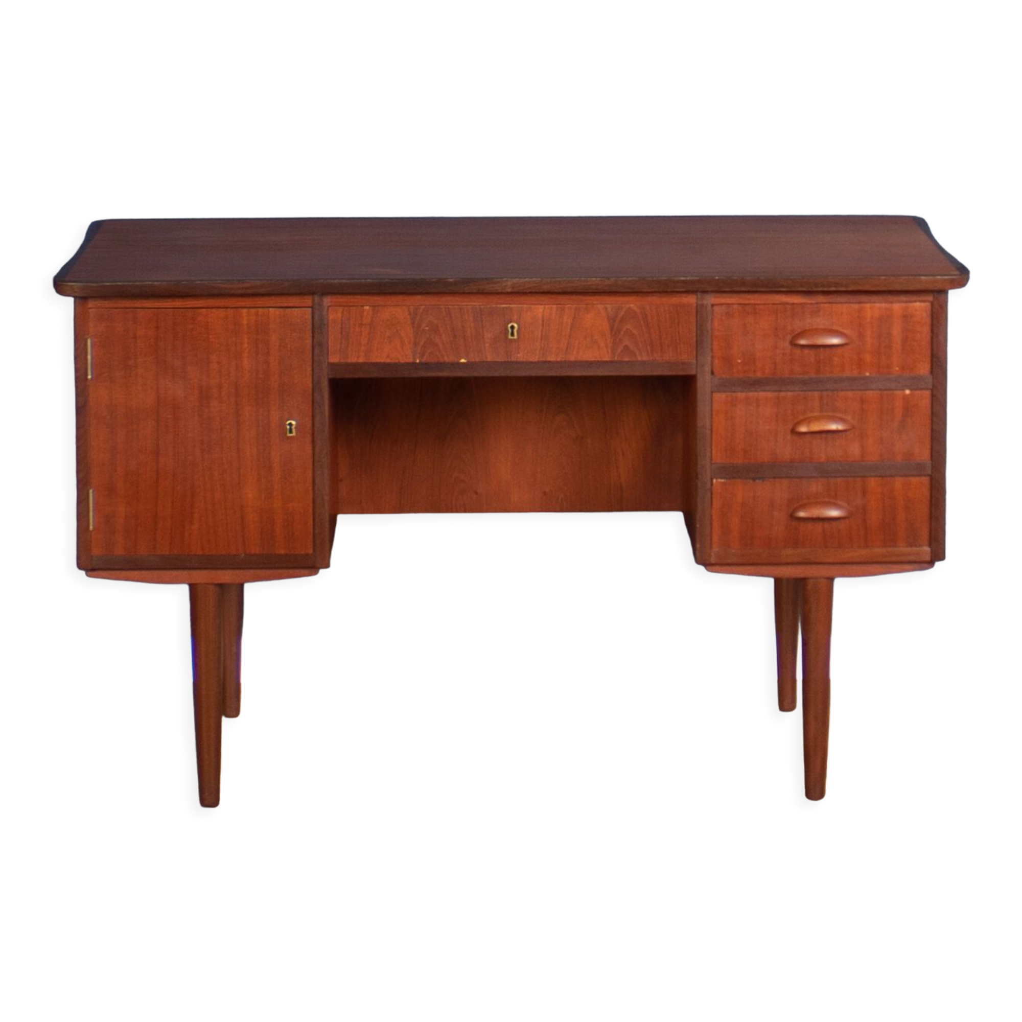 Teak 1960s Danish mid century desk made in Denmark