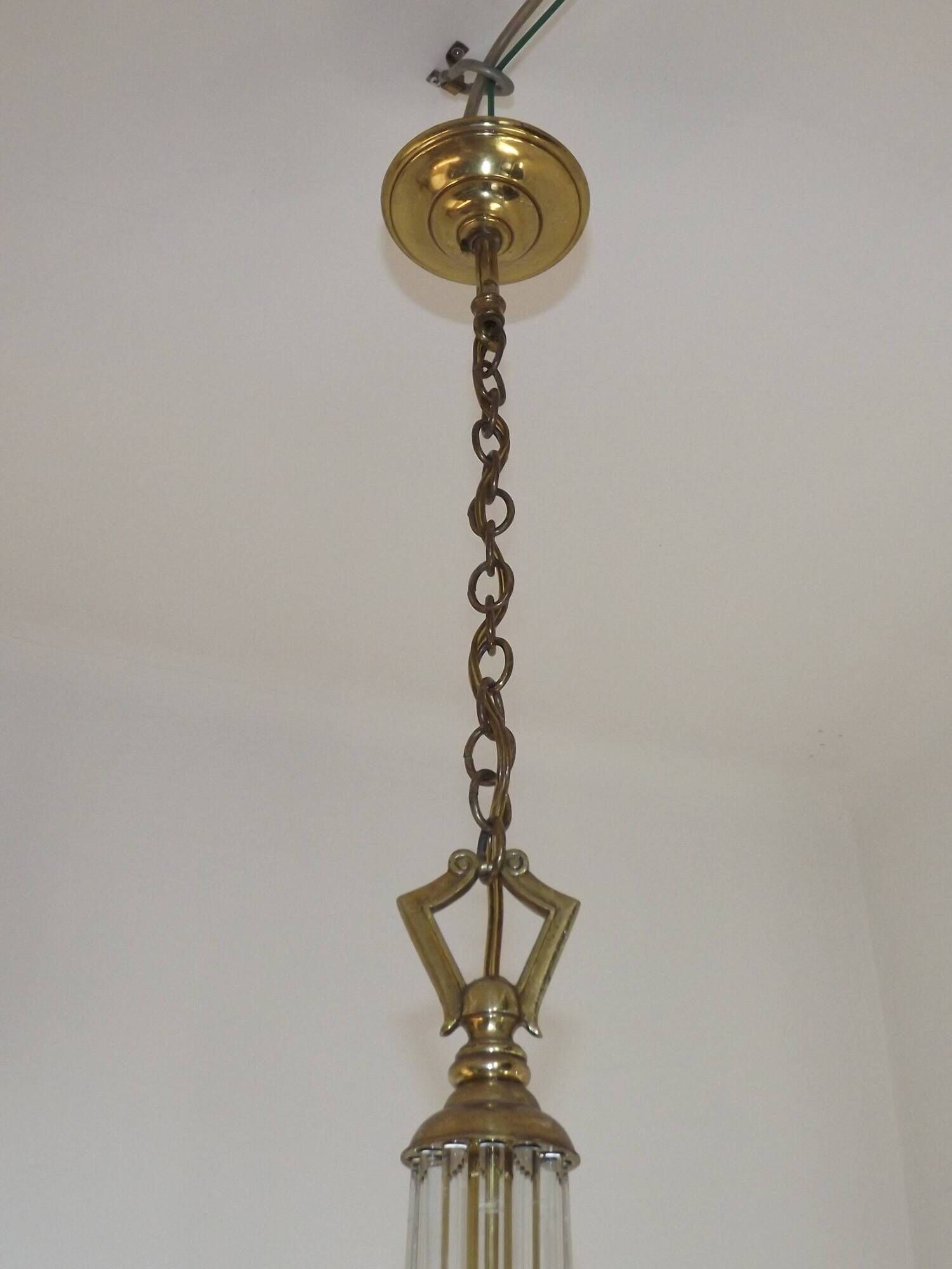 French Mid-Century / 1960s 4 Light Chandelier In The Style of Jacques Adnet