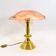 Lampe de table Dégué | Art Déco | Base en laiton lourd | millésime des années 1930