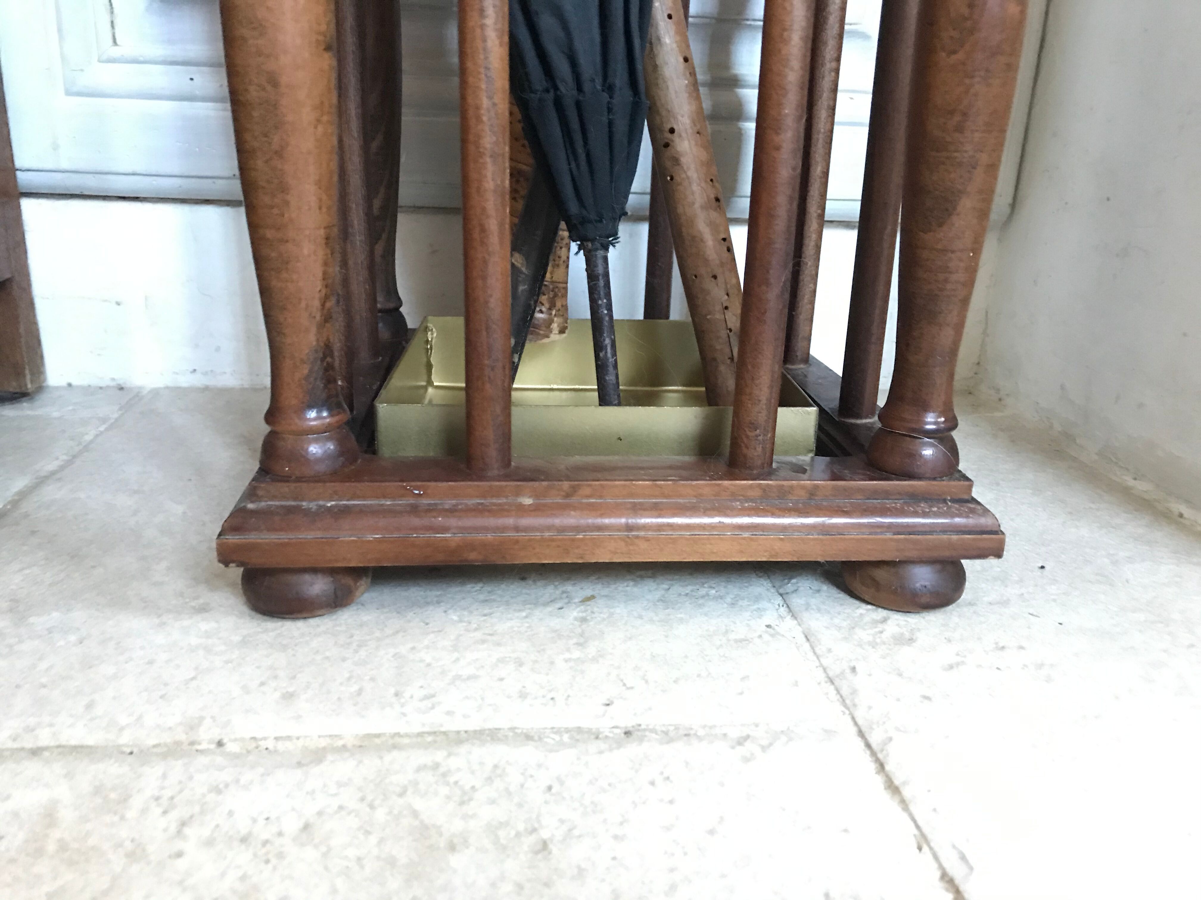 Vintage wooden umbrella holder