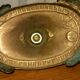 Miroir de table vintage en laiton doré – style Napoléon III,