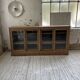 Oak sideboard with glass doors