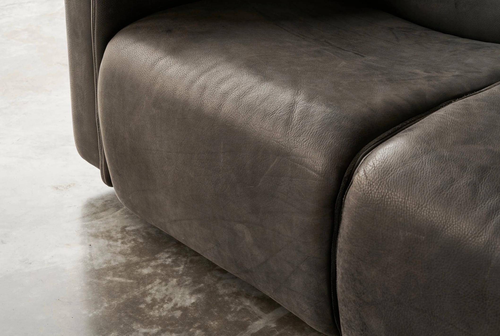 Sofa Karl Wittmann in patinated leather, 1980s