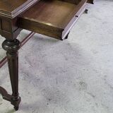 19th century oak desk table with 2 drawers