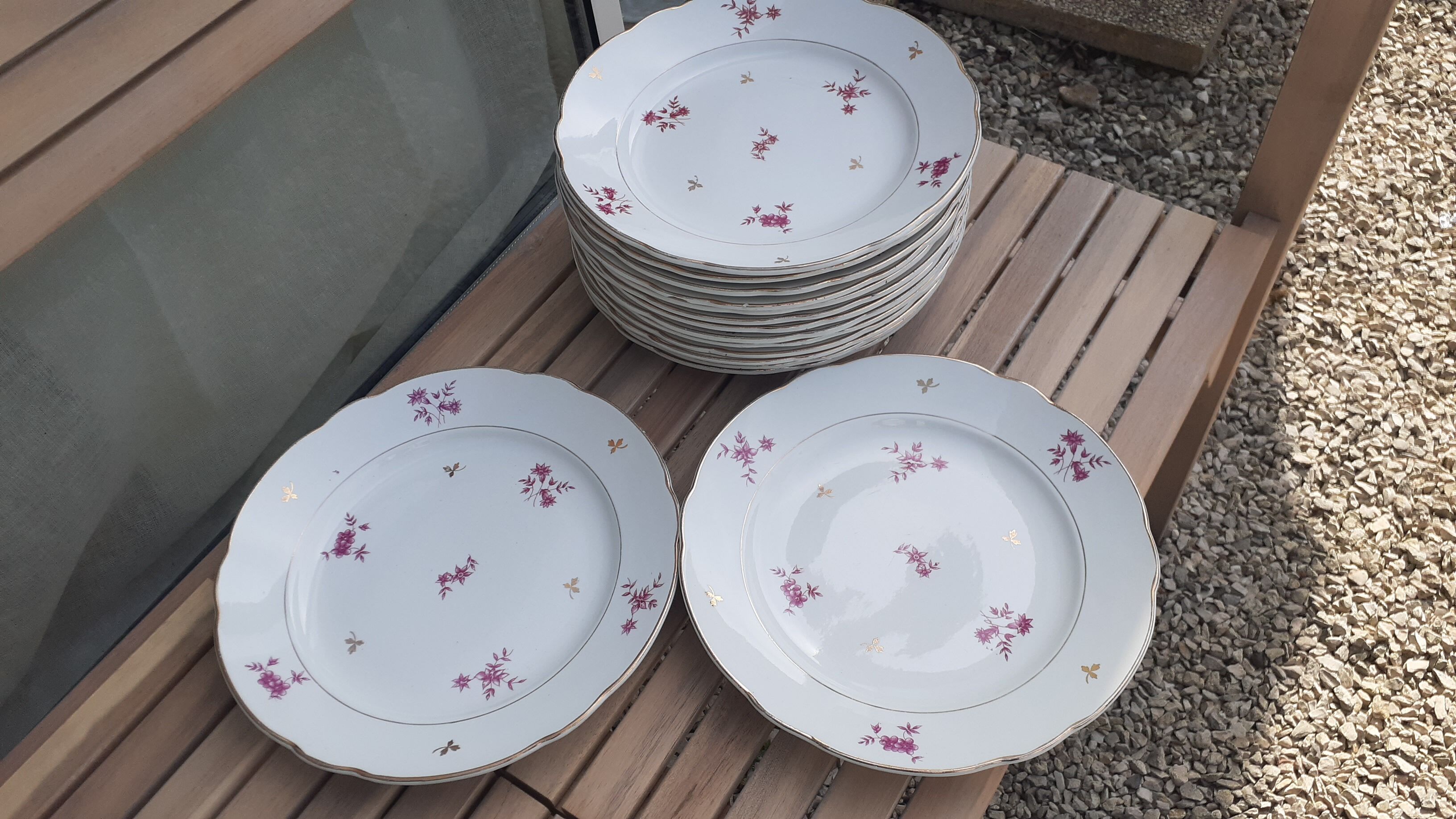 Plates sarreguemines digoin model aurore