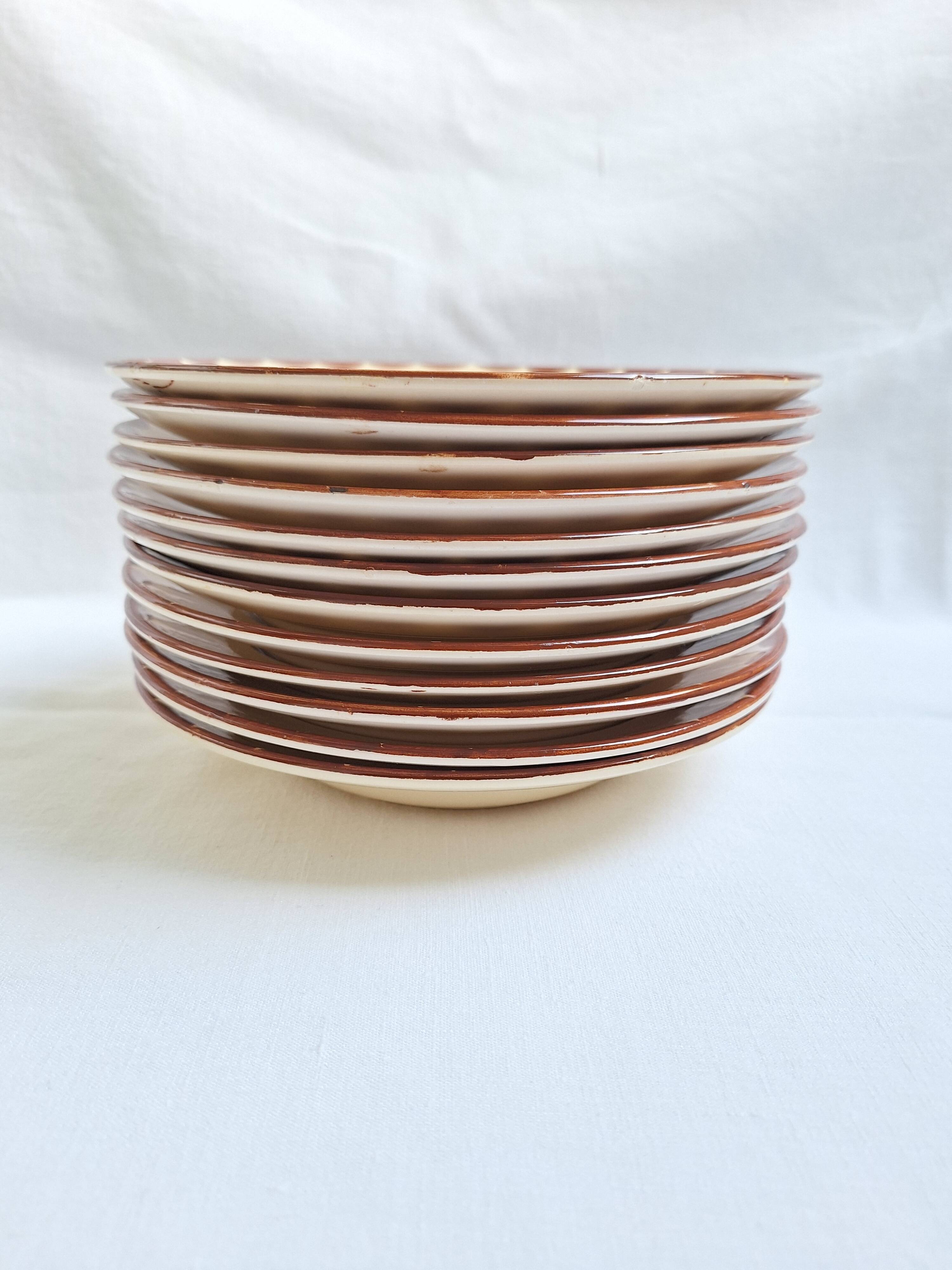 Longchamp Agen pattern soup plates