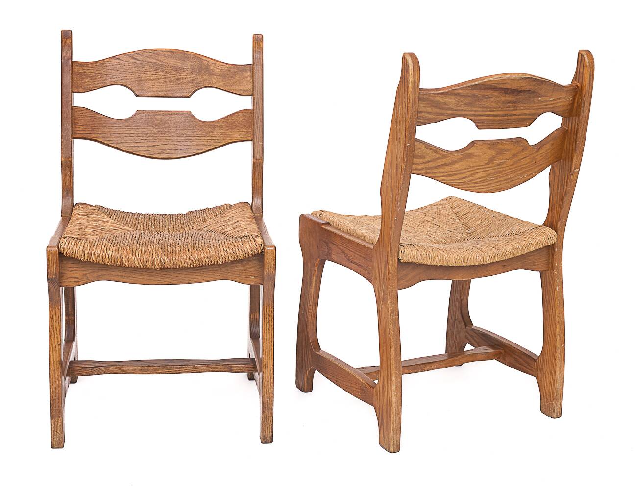 Set of 12 Guillerme and Chambron chairs