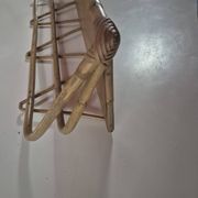 vintage rattan wall shelf
