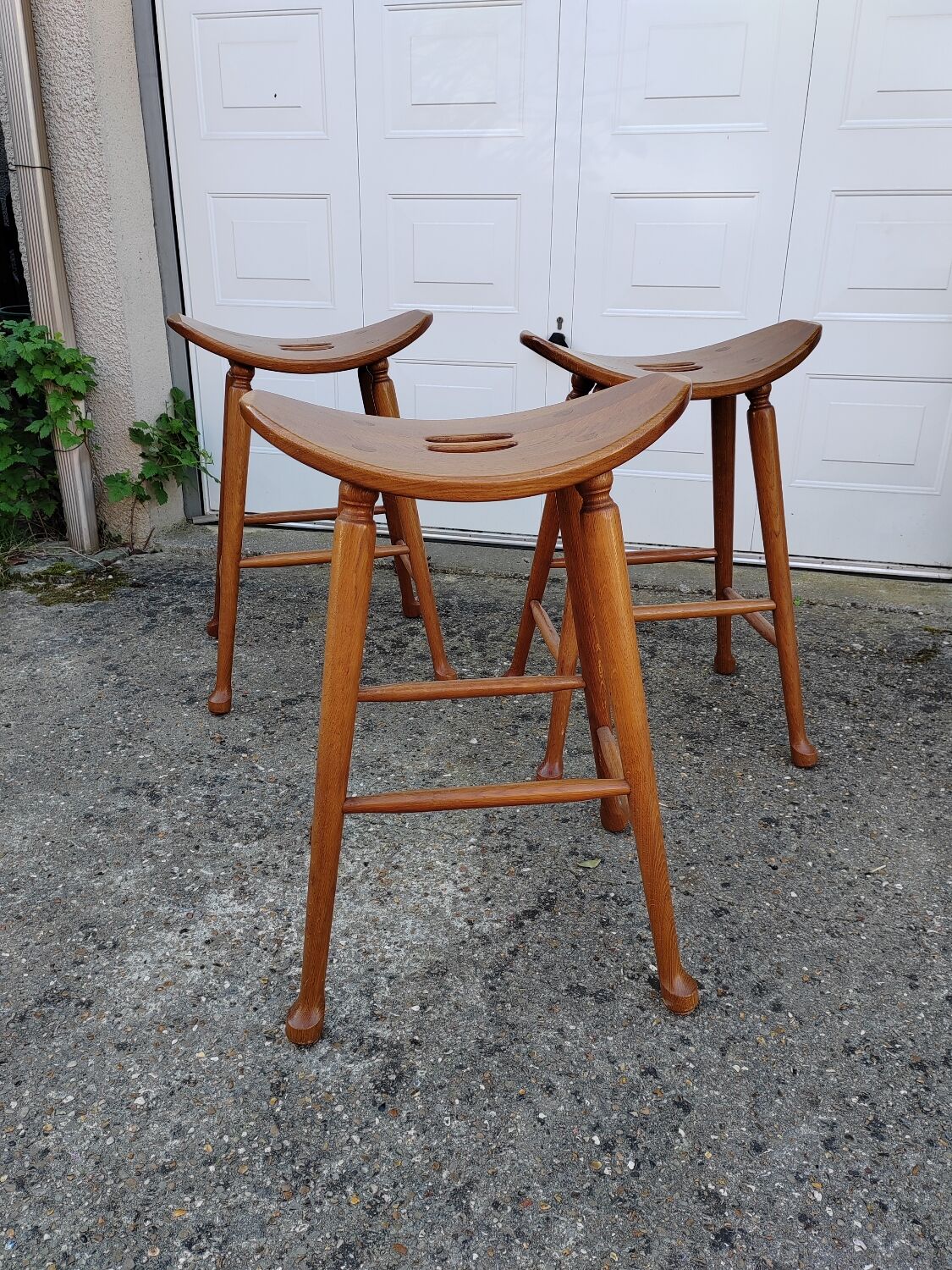 Vintage oak bar stool