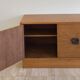Italian Sideboard – Sculptural Wood with Bronze Handles, 1970s