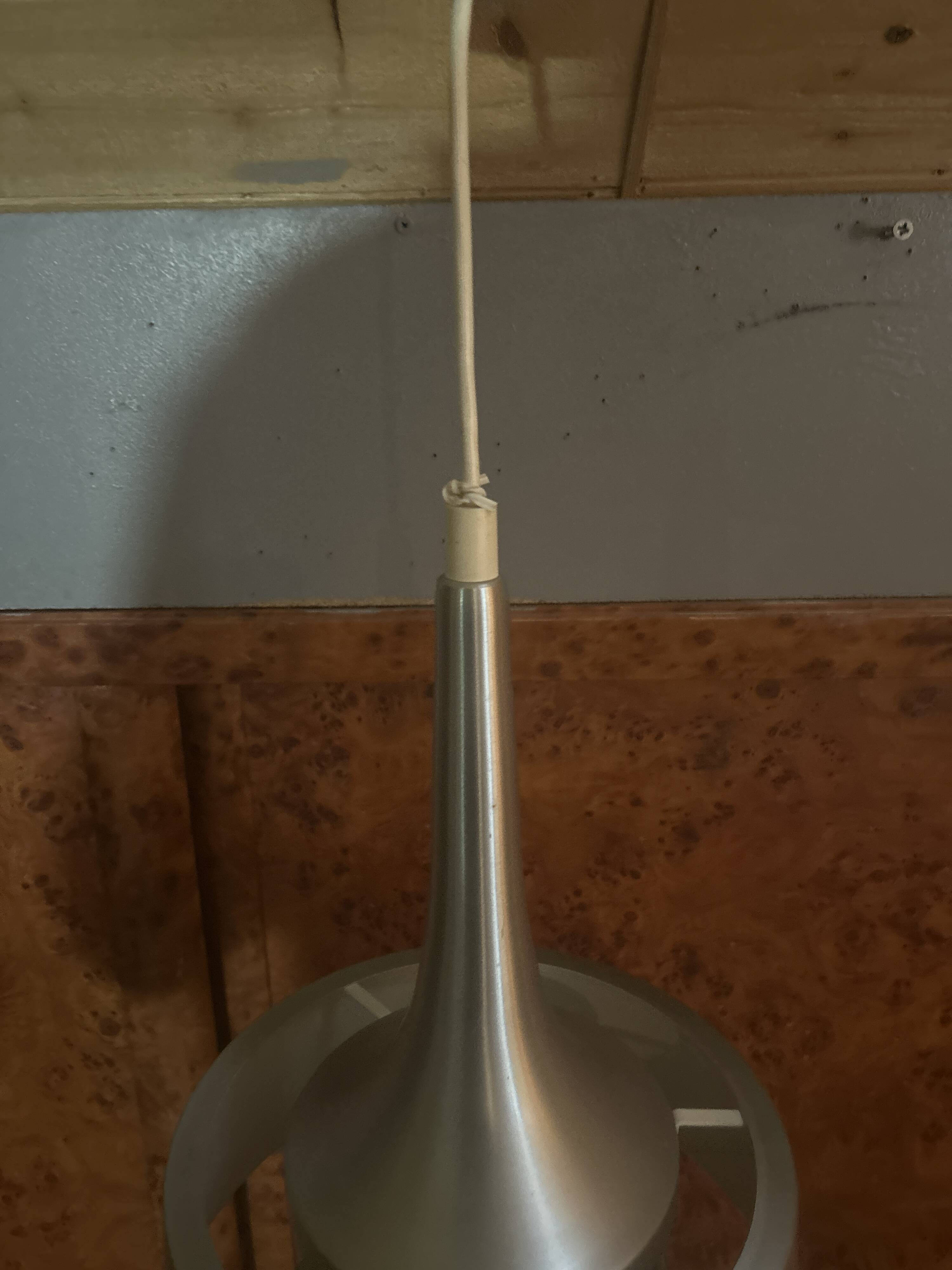 Vintage designer aluminum pendant light