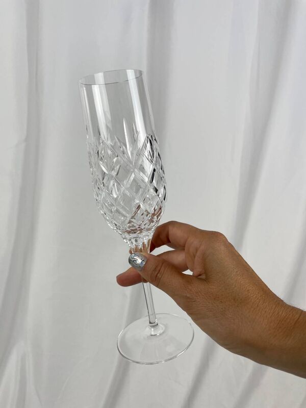 Coffret de 6 flûtes à champagne en cristal Royal Doulton