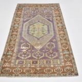 Purple & Brown Oriental Vintage Rug, 107x172Cm