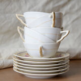 Coffee cups x5 - porcelain